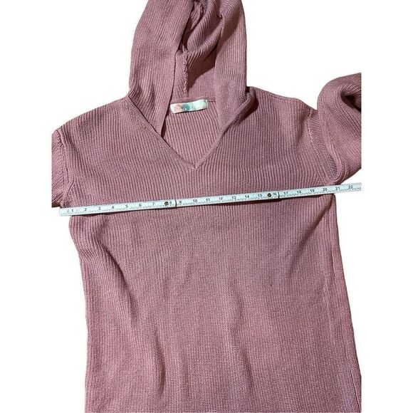 Free People Beach Claudia Sweater Knit Hooded Dress in Dusty Rose Sz S - Picture 7 of 11